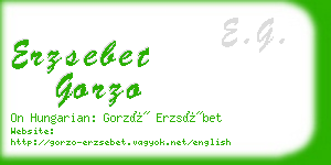 erzsebet gorzo business card